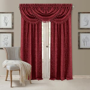 Rouge Damask Blackout Curtain - 52 in. W x 84 in. L