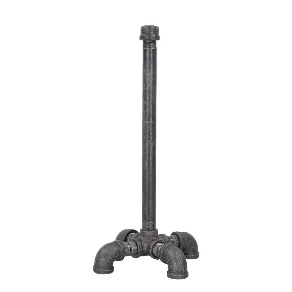 PIPE DECOR 1/2 in. Black Steel Pipe 1.2 ft. H Paper Towel Holder Kit