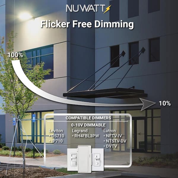 NuWatt 15-Watt 2250 Lumens White Outdoor Integrated LED Flood