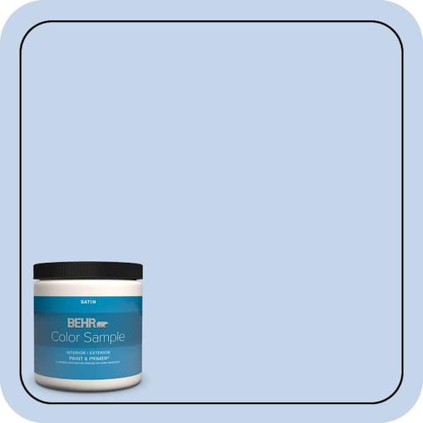 BEHR PREMIUM PLUS 8 oz. #580A-3 Rain Song Satin Enamel Interior/Exterior Paint & Primer Color Sample