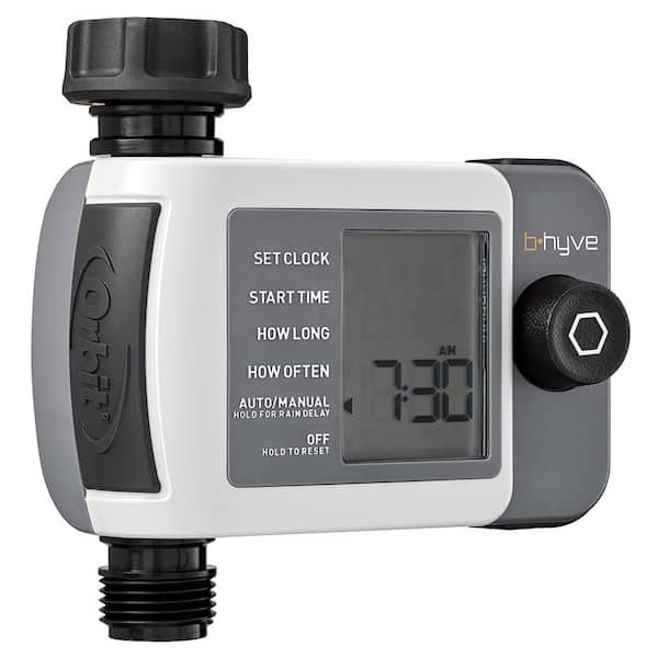 Orbit B-hyve Bluetooth 4-Outlet Hose Faucet Timer Digital Hose End Timer in  the Plant Care department at