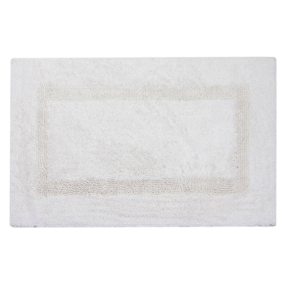 White 17 in. x 24 in. Outside Border Bath Mat 86OBO5403017x24 - The ...