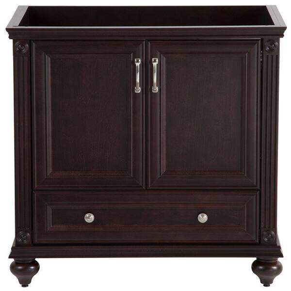 Home Decorators Collection Annakin 36 in. W x 34 in. H x 22 in. D Bath Vanity Cabinet Only in Chocolate