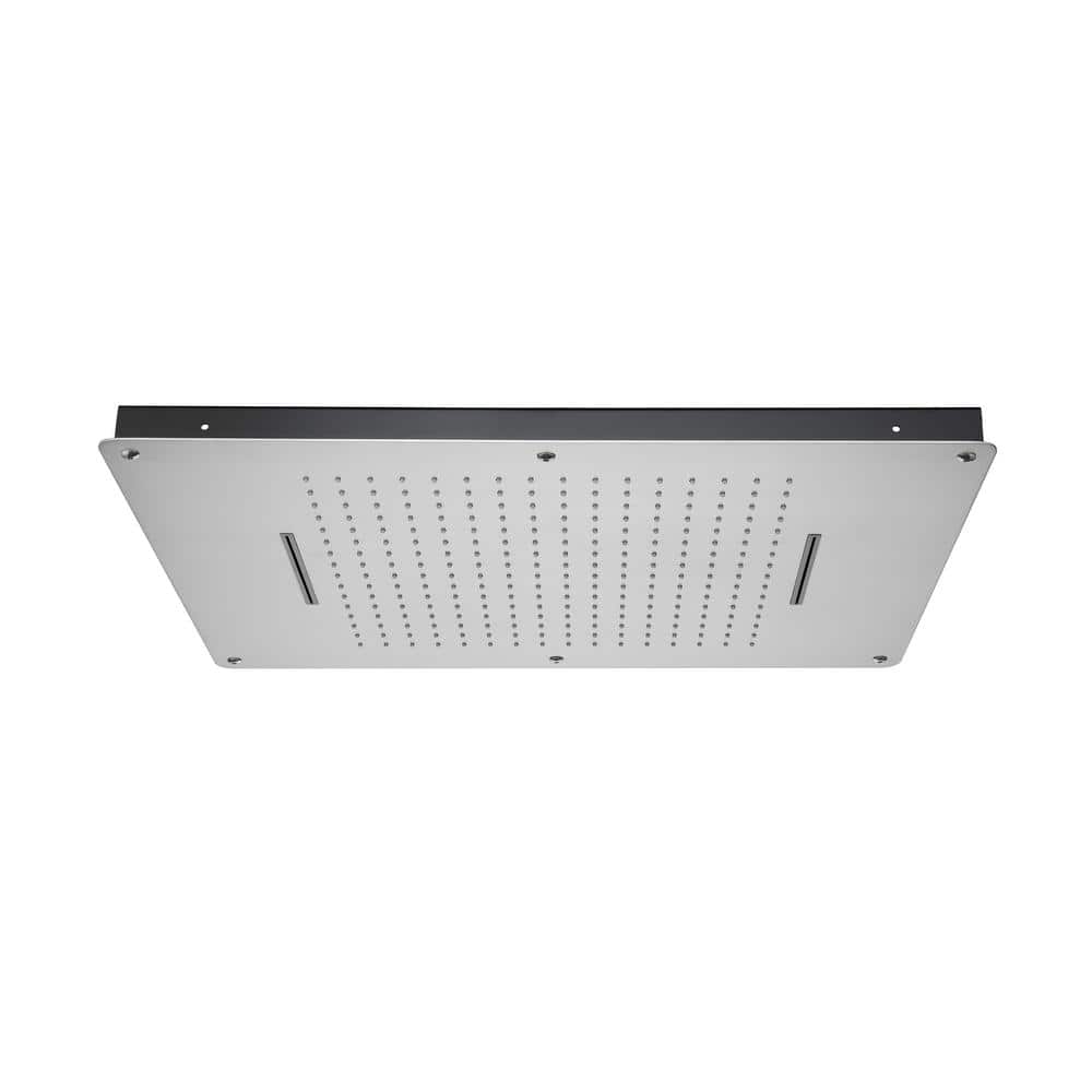 3-Spray Patterns with 0 in. 1.6 GPM in Ceiling Mount Fixed Shower Head in Brushed Nickel price history on PriceWatchPro