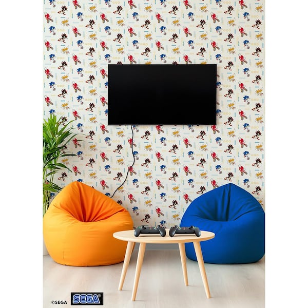 Sonic The Hedgehog Let's Roll Peel and Stick Wallpaper