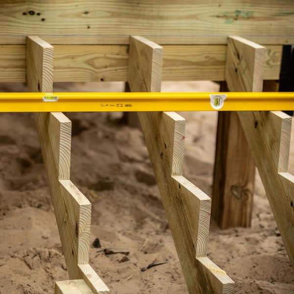 4-Step Ground Contact Pressure-Treated Pine Stair Stringer