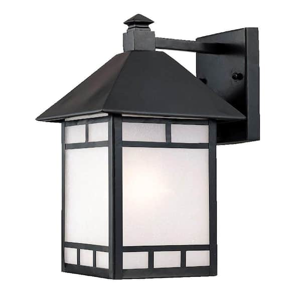 Acclaim Lighting Artisan Collection 1-Light Matte Black Outdoor Wall Lantern Sconce