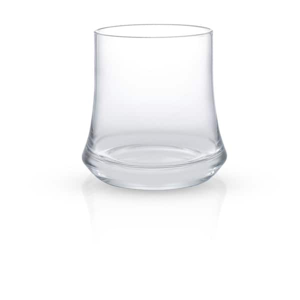 JoyJolt Set of (4) 10-oz Lacey Old-Fashioned Whiskey Glasses 
