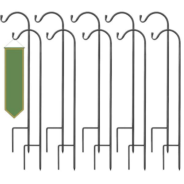 Sorbus 17.5 in. to 26.5 in. to 36.5 in. Extendable Garden Planter Stakes Shepherd's Hooks (6-Pack)