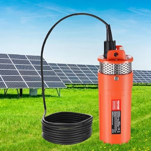 96-Watt 1/7 HP Solar Water Pump Submersible Deep Well Pump Max Flow 1.6 GPM Max Head 230 ft. Max Submersion 98.4 ft.