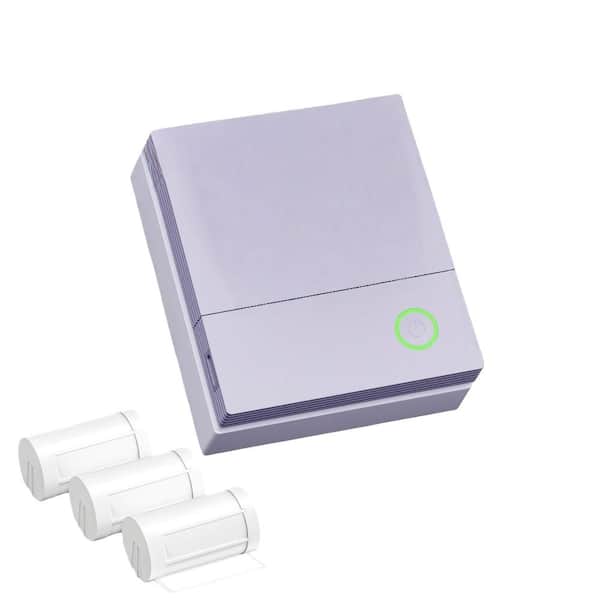 Portable Bluetooth Sticker Printer with 3 Rolls Paper for Notes, Journal, DIY, Sticker Maker for School, Office, Purple