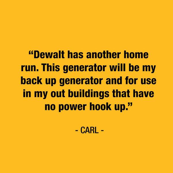 DEWALT 8000 Watt Electric Start Gas Powered Portable Generator