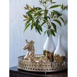 9 in. Gold Flora and Fauna Unicorn Figurine