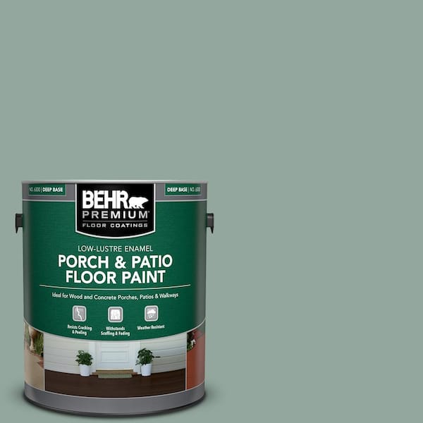 1 gal. #PPU12-05 Lotus Leaf Low-Lustre Enamel Interior/Exterior Porch and Patio Floor Paint