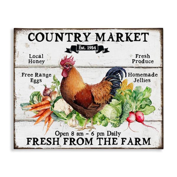 Stupell Industries Country Market Vegetables by Creatif Belle Unframed Food Graphic Art Print 16 in. x 20 in.