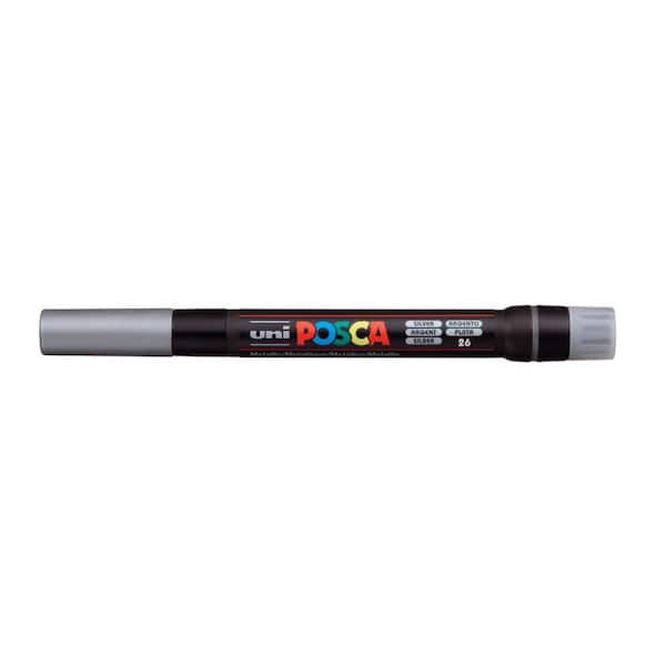 POSCA PCF-350 Brush Tip Paint Marker, Silver