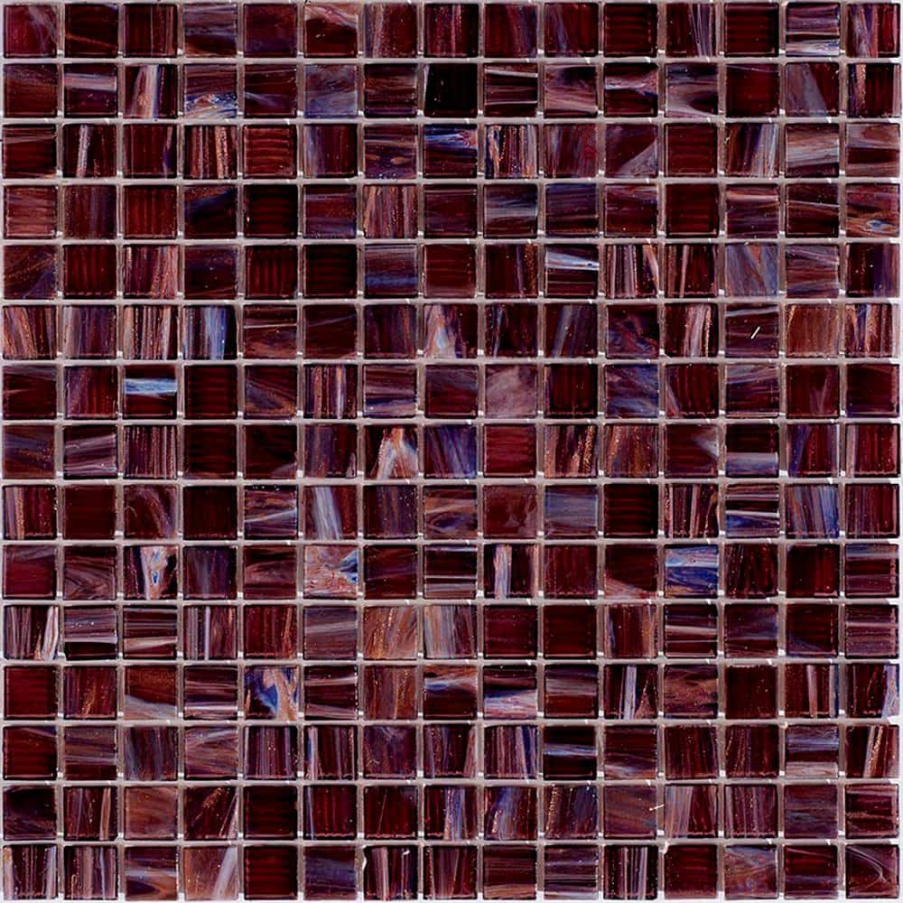 "Celestial 4"" x 6"" Glossy Bulgarian Red Glass Mosaic Uniform square Wall & Floor Sample Tile 0.13 sq. ft./Piece (1-Pack)" price history on PriceWatchPro