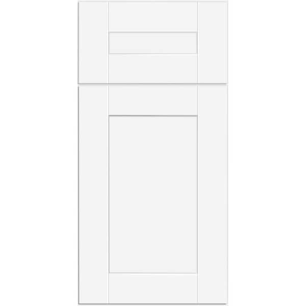 Contractor Express Cabinets Arlington Vesper White Plywood Shaker Stock Assembled Base Kitchen Cabinet Soft Close 15 in W x 24 in D x 34.5 in H