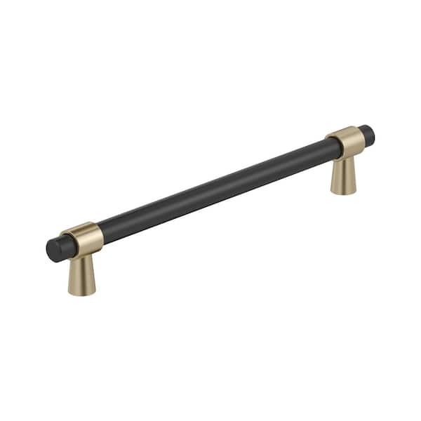 Mergence 12 in. (305mm) Center-to-Center Matte Black/Golden Champagne Modern Appliance Pull