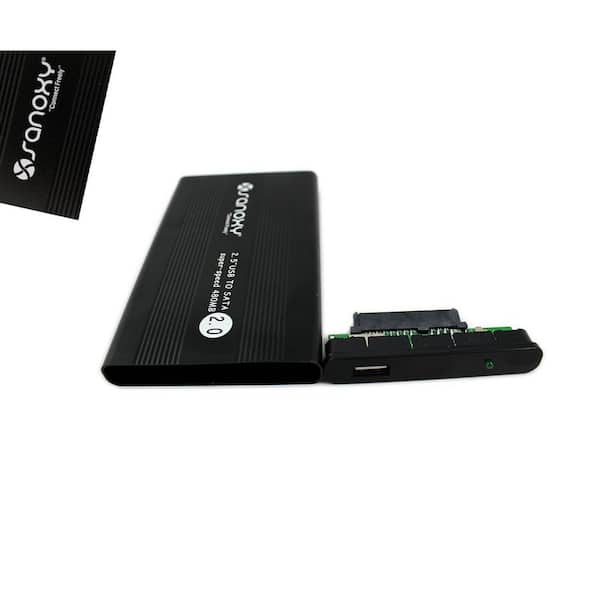 quagga Calibre indre SANOXY USB 2.0 External 2.5 in. HDD Enclosure Case for PC/Mac, Sata Black  SNX-2.5HDD-SATA-BK - The Home Depot