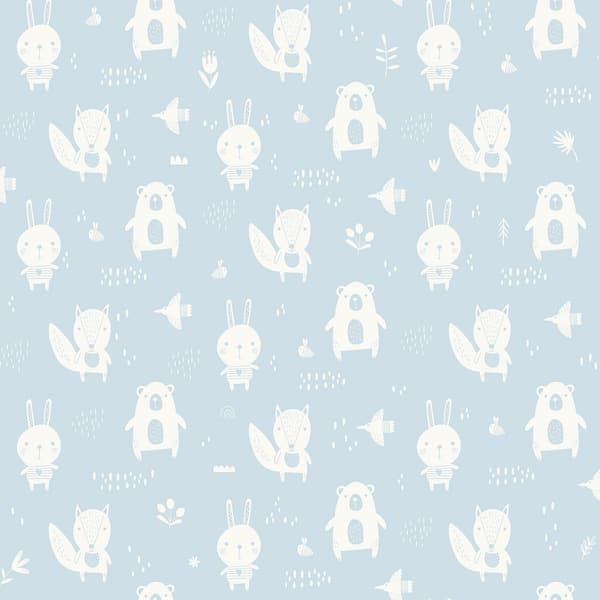 Chesapeake Blue Bitsy Woodland Matte Non-Pasted Wallpaper Sample