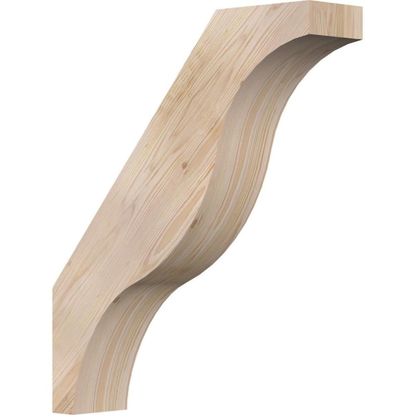 Ekena Millwork 5 1/2"W x 24"D x 28"H Funston Smooth Knee Brace, Douglas Fir