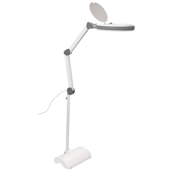 Floor Base Magnifying Lamp, Magnifying Desk Lamp Home Depot