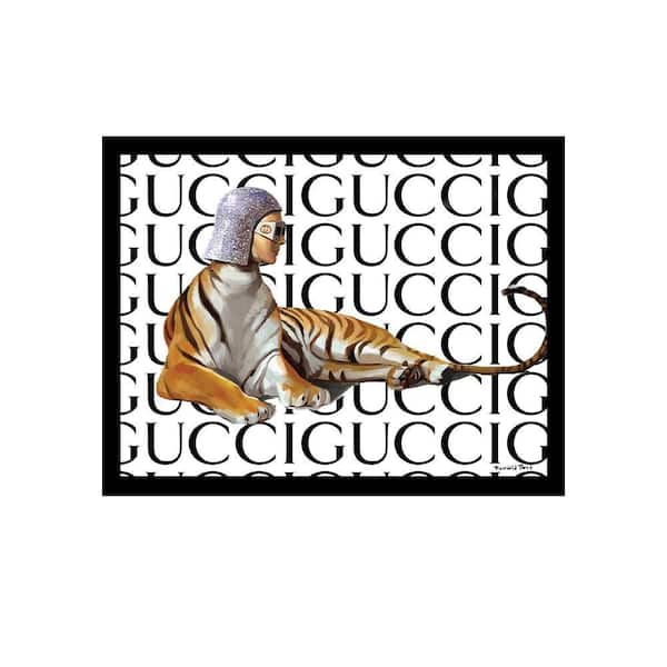 VENICE BEACH Collections Fashion Designer Tiger Lady Image by Fairchild Paris Framed Graphic Print Abstract Poster Art Print 18 in. x 14 in.