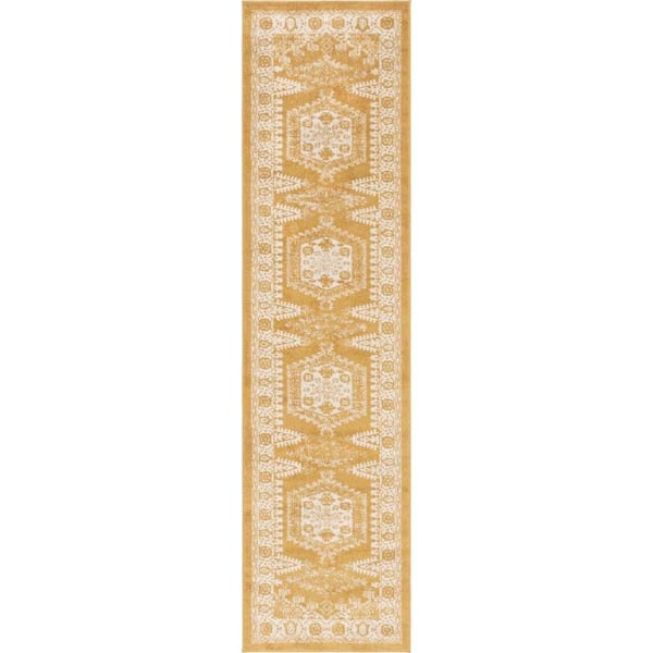 Unique Loom Utopia Larissa Gold 2' 7 x 10' 0 Area Rug