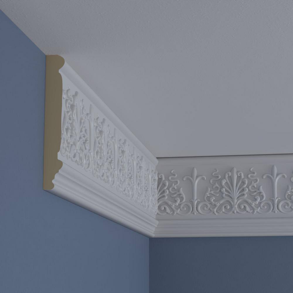 94.5" White Primed Polyurethane Chair Rail Moulding