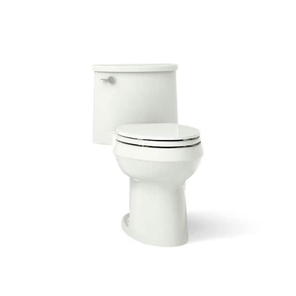 Adair 12 in. 1-Piece Single Flush: 1.28 GPF Single Flush Elongated Toilet in Dune Seat Included