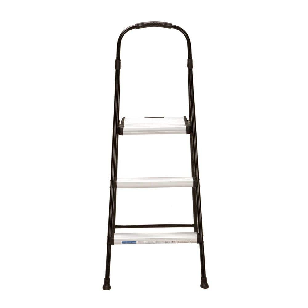 Cosco 3-Step Folding Step Stool with Rubber Hand Grip 11425ABK1E