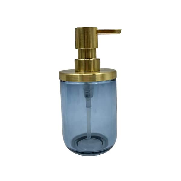 m MODA at home enterprises ltd. JASPER LOTION/SOAP GLASS BLUE & GOLD