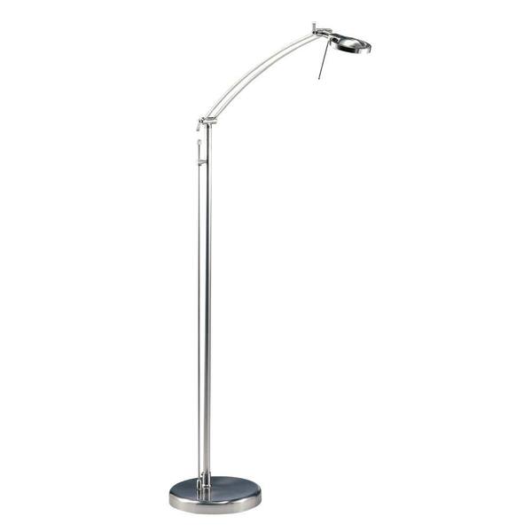 Designers Choice Collection 51 in. Satin Nickel Halogen Floor Lamp