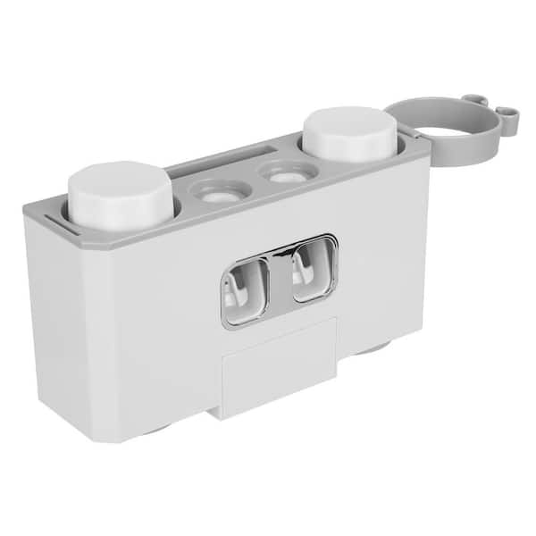 Aoibox Multifunctional Wall Mount Toothbrush Holder Rack Organizer Automatic Toothpaste Dispenser Squeezer with Magnetic Cups