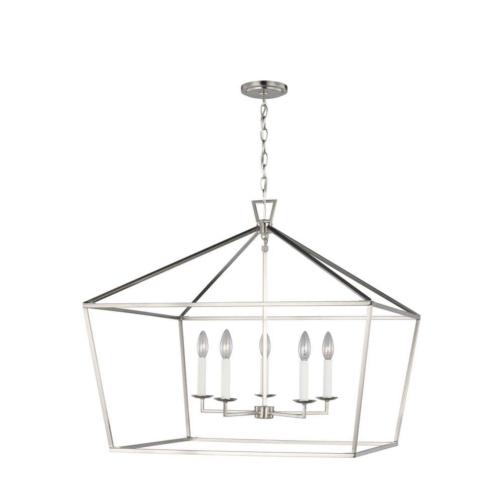 Generation Lighting Dianna 5Light Brushed Nickel Wide Island Hanging