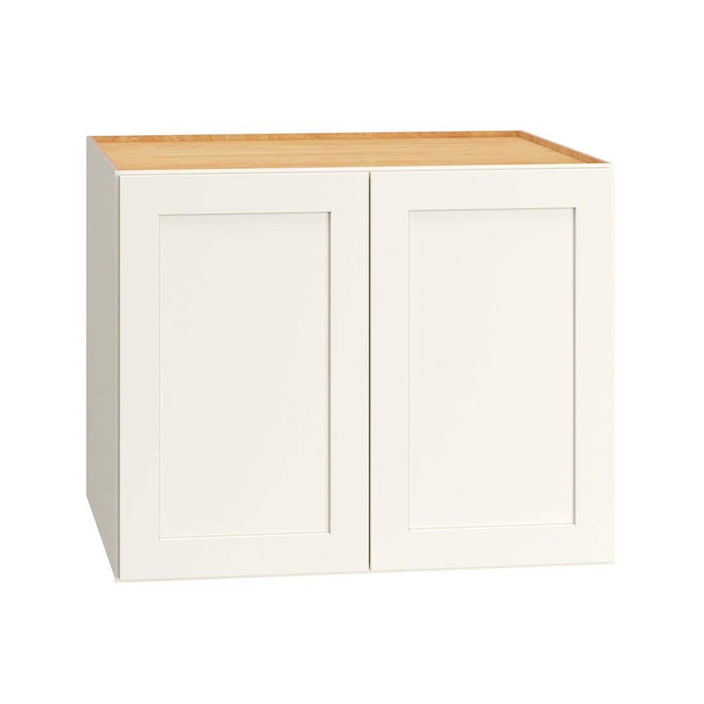QuickShip Cottage 30 in. W x 24 in. D x 24 in. H Assembled Plywood Shaker Wall Kitchen Cabinet in White Partial Overlay price history on PriceWatchPro