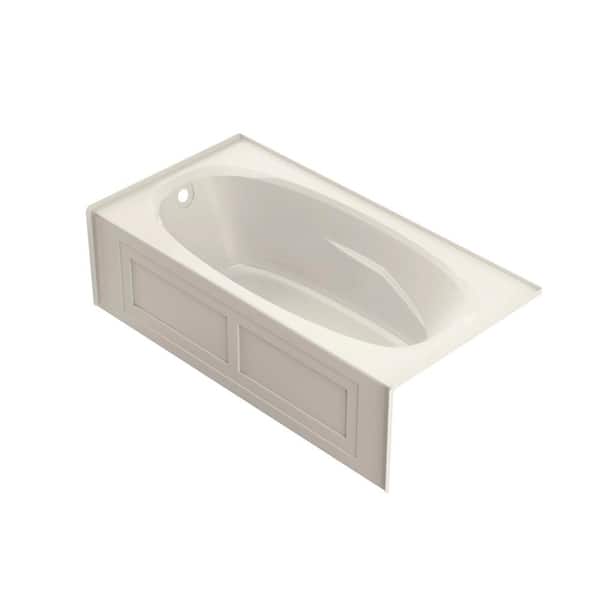 JACUZZI AMIGA 72 in. x 36 in. Acrylic Left Hand Drain Alcove Rectangular Soaking Bathtub in Oyster