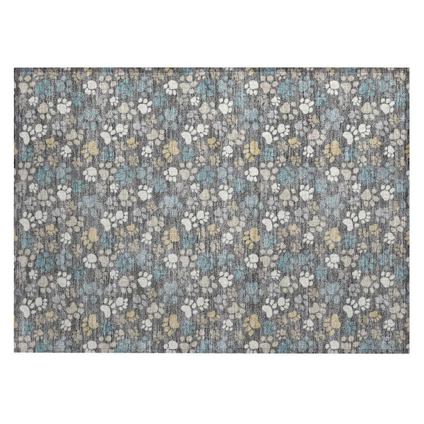 Chantille Machine Washable Indoor/Outdoor Abstract ACN3061 Gray 2 ft. x 3 ft. Accent Rug