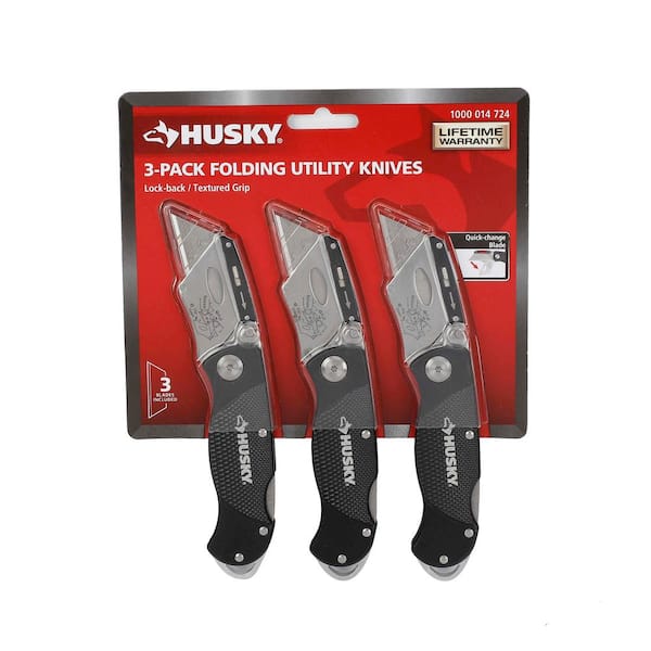 Husky 3.5 in. Spring Assist Folding Knife 90698 - The Home Depot
