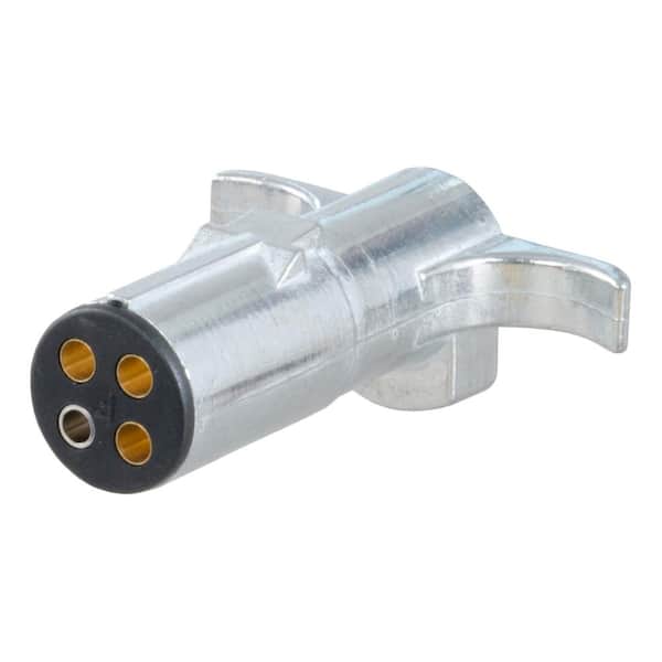 CURT 4-Way Round Connector Plug (Trailer Side, Packaged)