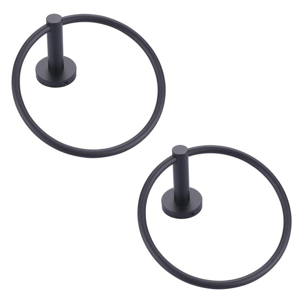 (2 Pack) Wall Mounted Towel Ring in Matte Black price history on PriceWatchPro