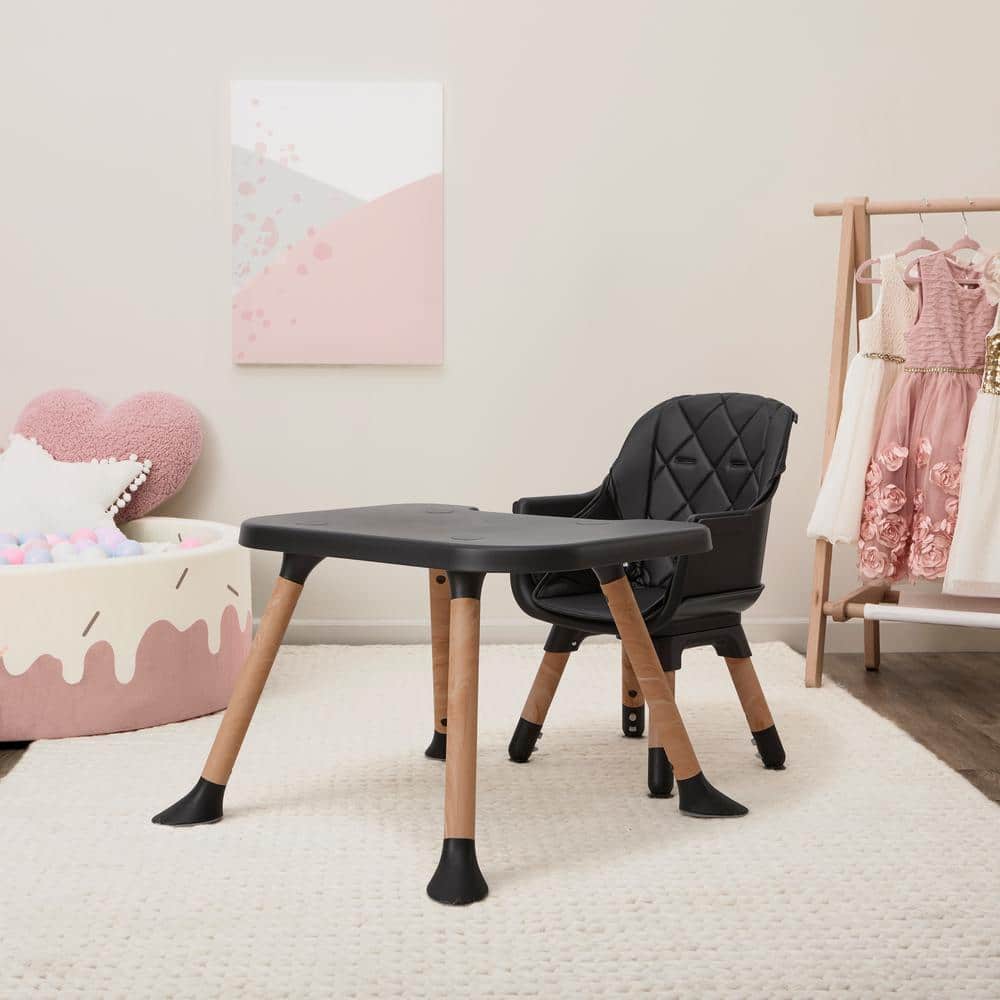 Luna Black 4 in. 1 convertible Highchair