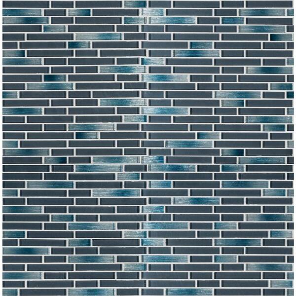 MSI Harbor Celeste Interlocking 12 in. x 12 in. x 6mm Glass Mesh-Mounted Mosaic Tile (1 sq. ft.)