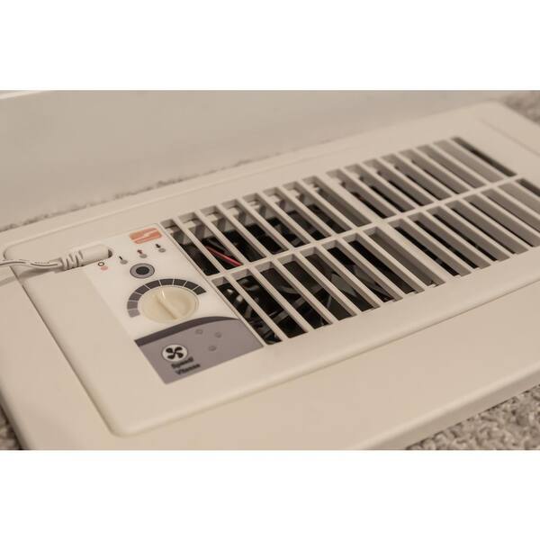 Suncourt Flush Fit 13.75-in x 7.75-in White ABS Resin Louvered Register Booster | HC500-WPL
