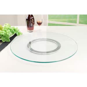 24 in. Round Clear Glass - 3/8 in. Thick - Lazy Susan