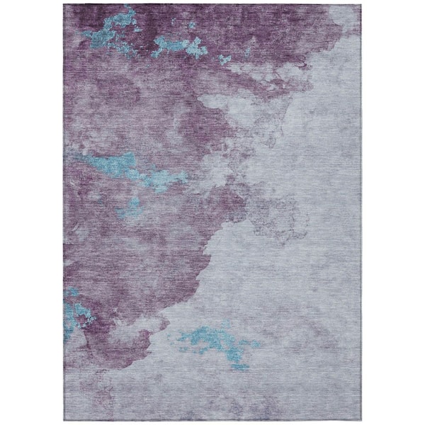 Chantille Machine Washable Indoor/Outdoor Abstract ACN2108 Lavender 2 ft. 6 in. x 3 ft. 10 in. Area Rug