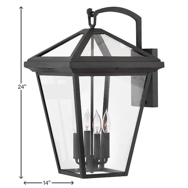HINKLEY - Alford Place Extra-Large Museum Black Outdoor Wall Mount Lantern