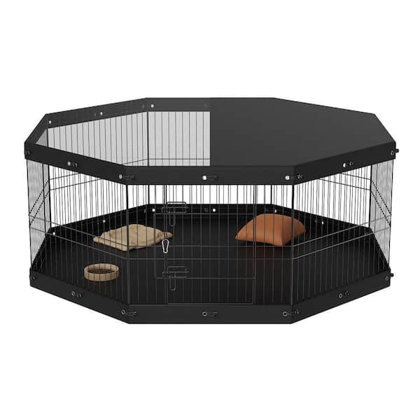 Dog Playpen, 24 in. H Pet Fence Puppy Crate Kennel, Indoor Outdoor Dog Bed for Small Medium Pets, 2025 Update
