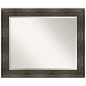 Rail Rustic Char 33.75 in. H x 27.75 in. W Framed Wall Mirror